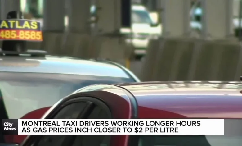Montreal taxi drivers feel pinch as gas prices hover $2 per litre