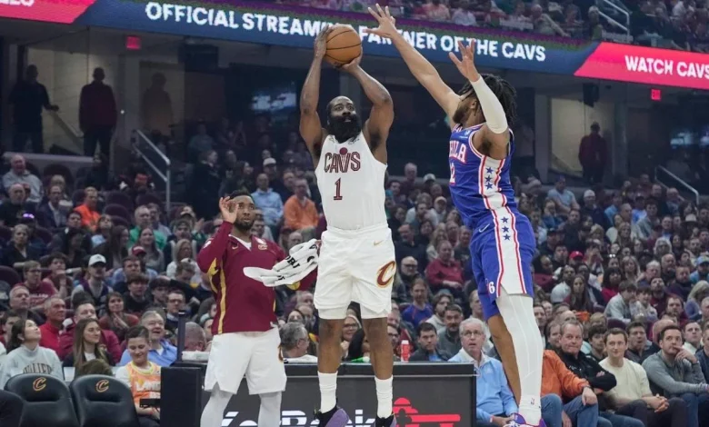 NBA roundup: Harden joins 29,000-point club as Cavaliers defeat 76ers