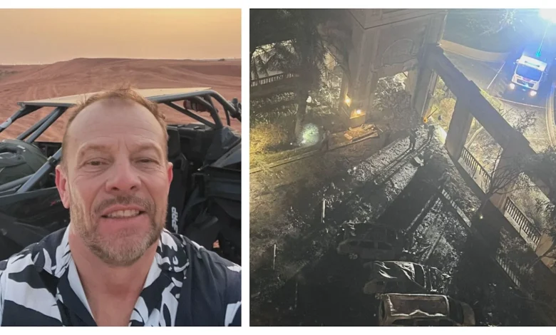 Near miss for Berkshire man after hotel room 'obliterated' by Iranian drone | ITV News