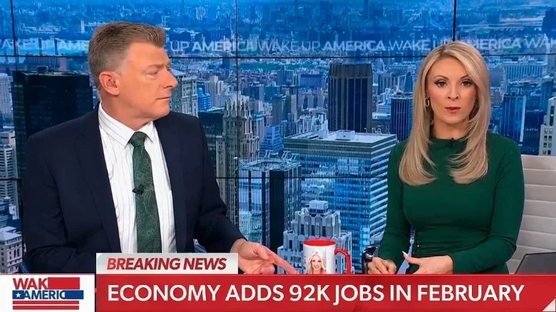 Newsmax Host Corrects Colleague on Jobs Rpt: 'Actually...'