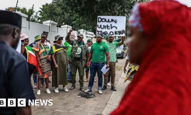 Nigeria warns its citizens in South Africa to be cautious after march turns violent