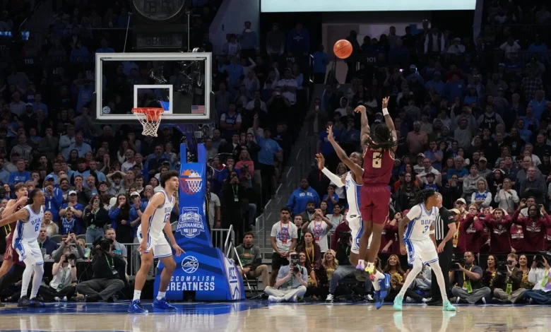 No. 1 Duke edges Florida State 80-79 in ACC Tournament after Seminoles’ buzzer-beater rims out