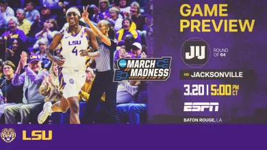 No. 2 LSU Set For Round One Matchup With No. 15 Seed Jacksonville