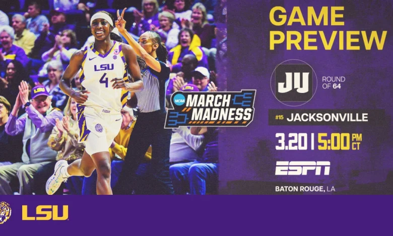No. 2 LSU Set For Round One Matchup With No. 15 Seed Jacksonville