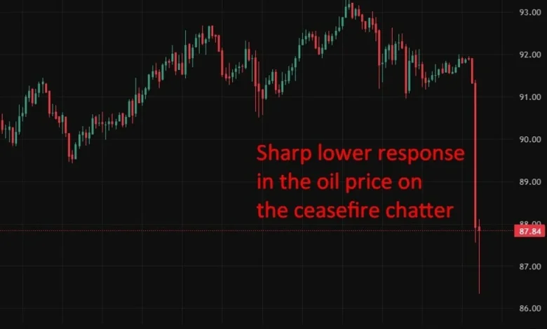 Oil falls on report of possible one-month ceasefire under Witkoff-Kushner plan
