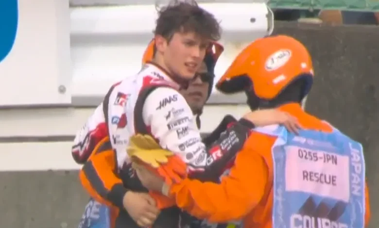 Oliver Bearman: Haas driver avoids serious injury after limping away from heavy Japanese GP crash