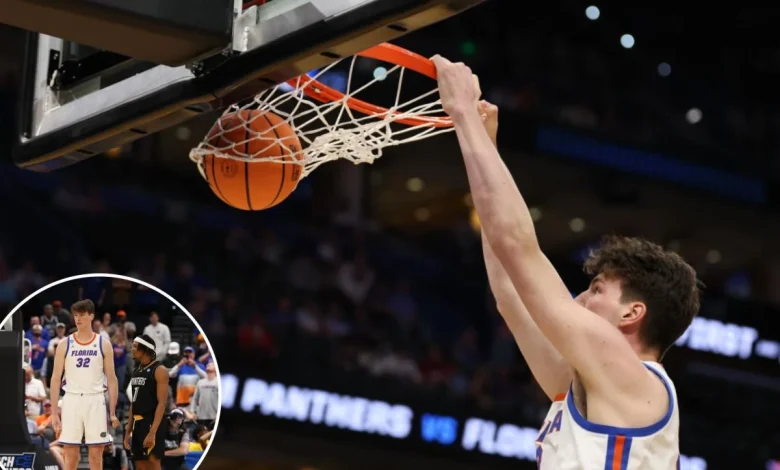 Olivier Rioux, Florida's 7-foot-9 phenom, makes March Madness history