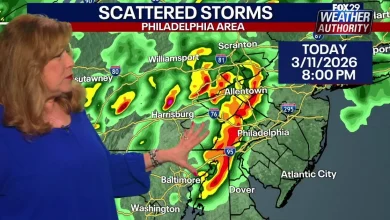 Philadelphia weather: Scattered storms expected on Wednesday