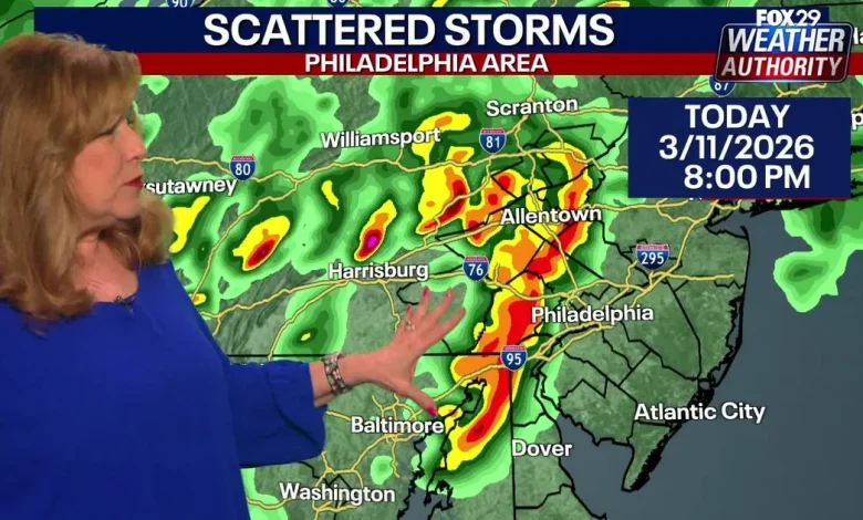 Philadelphia weather: Scattered storms expected on Wednesday
