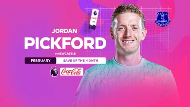 Pickford wins record fourth Coca-Cola Save of the Month award