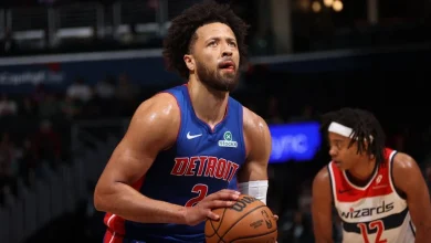 Pistons guard Cade Cunningham leaves game with back spasms