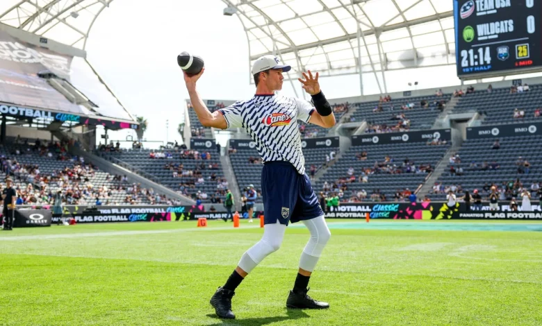 Plenty of empty seats at Fanatics Flag Football Classic