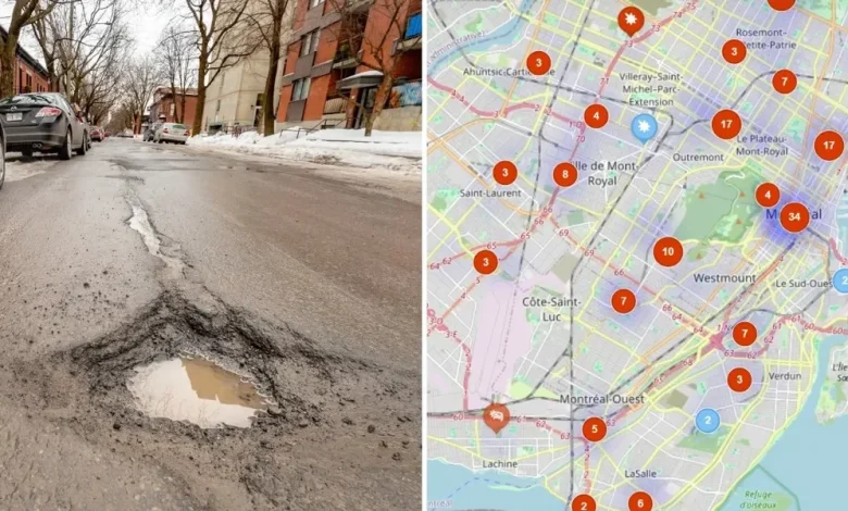 Pothole season is here but Montreal drivers are fighting back with this new interactive tool
