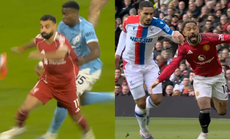Premier League: Maxence Lacroix dismissal for Crystal Palace at Man Utd contrasts with Man City's Marc Guehi avoiding red card vs Liverpool