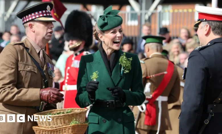 Princess of Wales attends St Patrick's Day parade in Aldershot