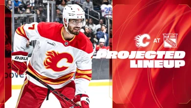 Projected Lineup - Flames @ Rangers