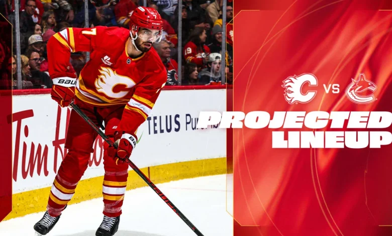 Projected Lineup - Flames vs. Canucks