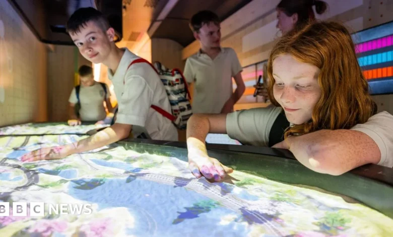 Railway 200's museum on a train to arrive in Skegness