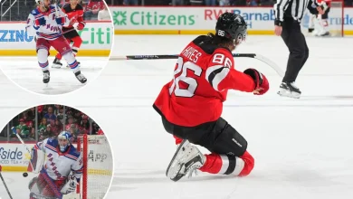 Rangers sunk by Jack Hughes hat trick in loss to Devils