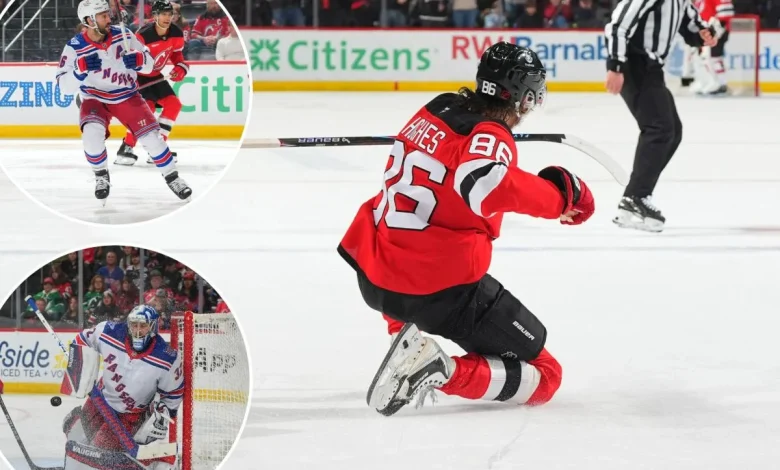 Rangers sunk by Jack Hughes hat trick in loss to Devils