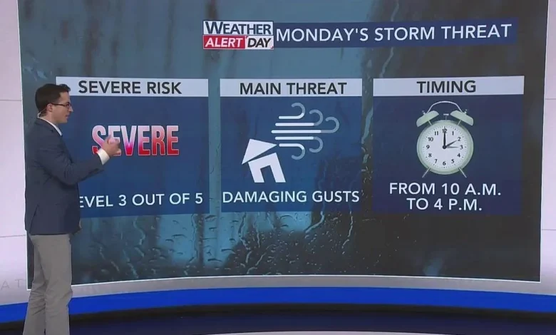 Rare Level 4 risk of severe weather issued Monday; widespread severe storms possible