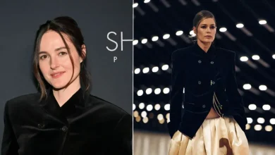 Renate Reinsve Mixes Hard Tailoring and Painted Satin in Khaite at WIF’s Oscars Nominees Celebration