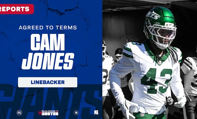 Reports: Giants agree to terms with LB Cam Jones, pending physical