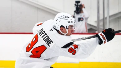 Rick Tocchet reveals first Flyers lineup featuring Porter Martone