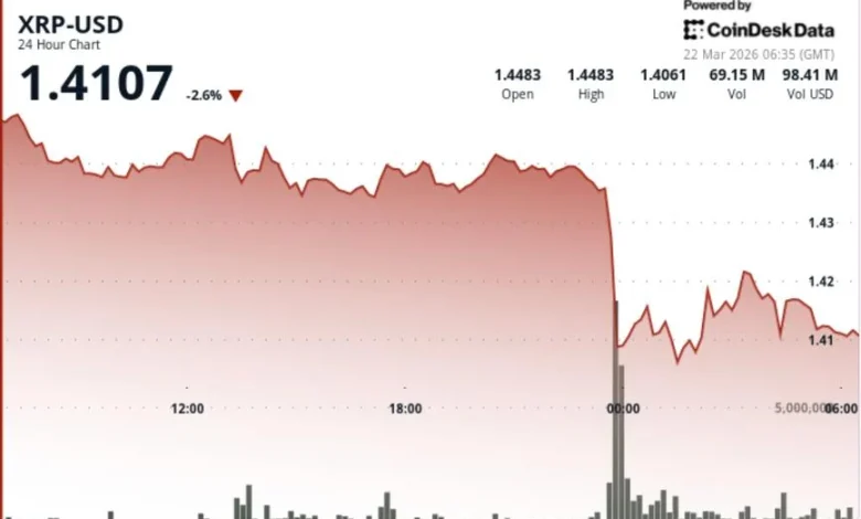 Ripple linked token falls 3% as bitcoin weakness caps recovery