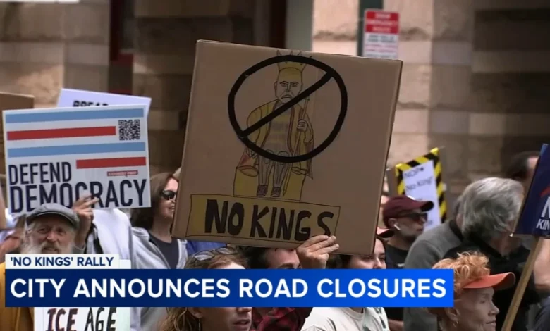 Road closures and parking restrictions announced for 'No Kings 3' protest in Center City Philadelphia