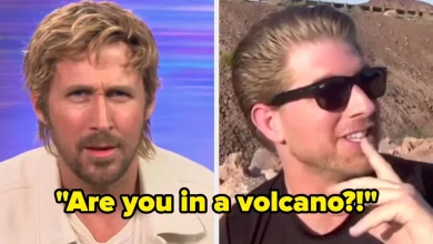 Ryan Gosling Interview, Reporter In Desert: Reacts