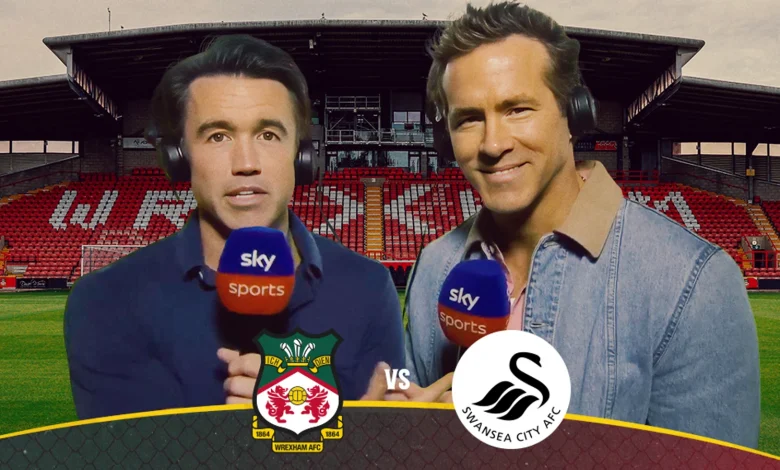 Ryan Reynolds and Rob Mac to commentate exclusively on Sky Sports for Wrexham vs Swansea