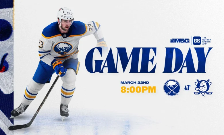 Sabres at Ducks | How to watch, lineup notes, and storylines
