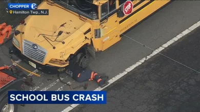 School bus and UPS truck collide in Mercer County, New Jersey