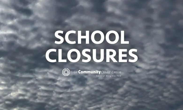 Schools close across Central Virginia as Monday's forecast severe weather approaches