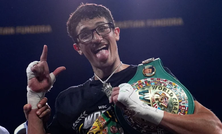 Sebastian Fundora demolishes Keith Thurman in Las Vegas to retain WBC super-welterweight title