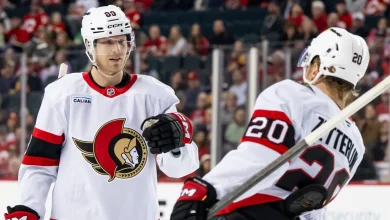 Senators score 3 in 3rd, defeat Flames to push point streak to 5