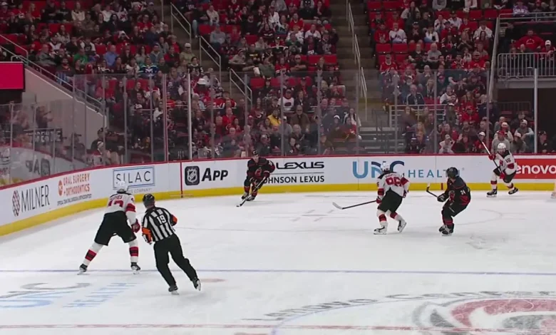 Seth Jarvis with a Shorthanded Goal vs. New Jersey Devils