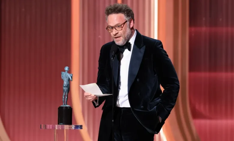 Seth Rogen Accepts Catherine O'Hara's Actor Award With Moving Speech