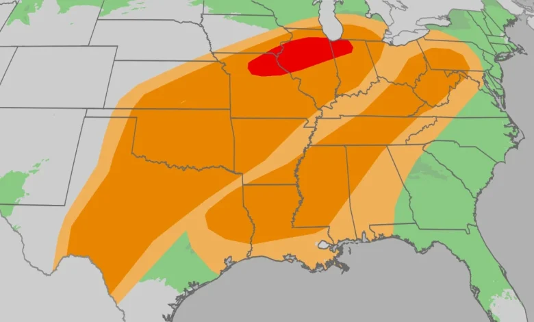 Severe Weather Outbreak, Tornado Threat, Targets Storm-Fatigued South, Midwest