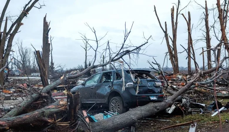Severe thunderstorms push east after deadly tornado hit Indiana