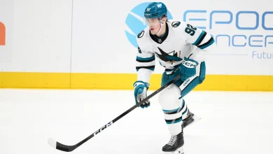 Sharks' Igor Chernyshov injured after heavy hit