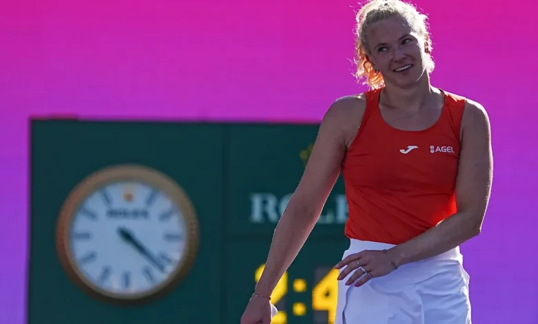 Siniakova pulls out of BNP Paribas Open in second set vs. Svitolina