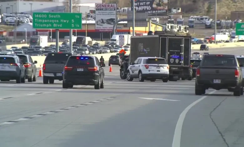 Southbound I-15 in Draper shut down due to officer-involved incident