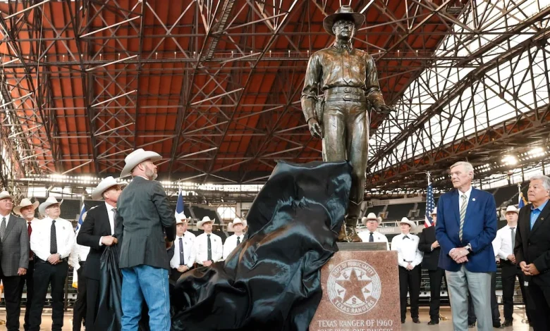 Statue removed from Dallas Love Field installed at Texas Rangers’ ballpark