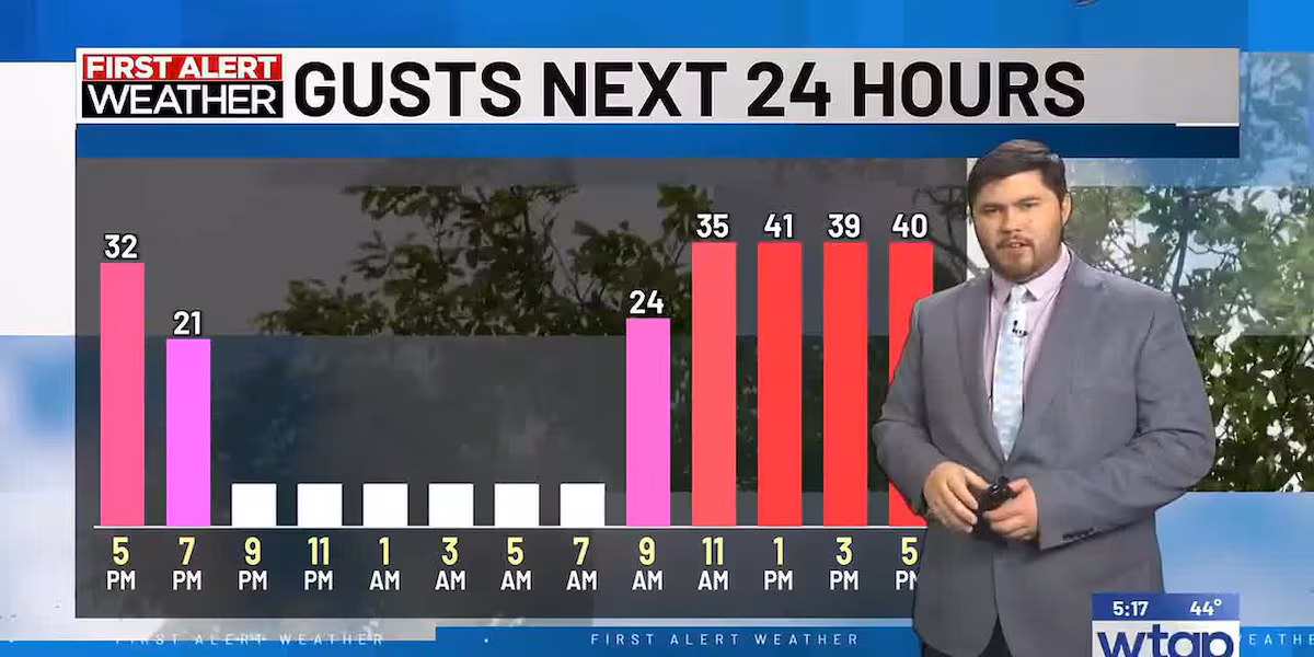 Strong gusty winds expected for daytime Friday