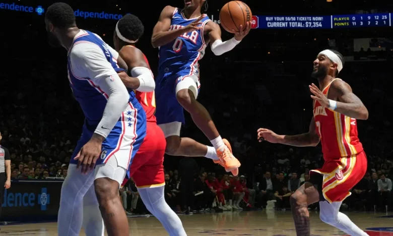 Struggling Sixers visit surging Hawks with Embiid out, Edgecombe doubtful