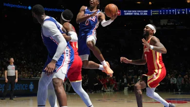 Struggling Sixers visit surging Hawks with Embiid out, Edgecombe doubtful