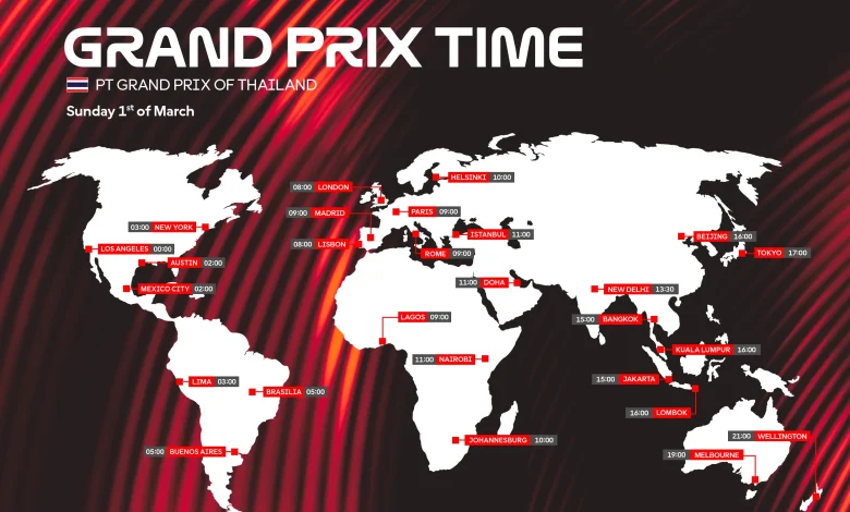 TIME SCHEDULE: Thai GP