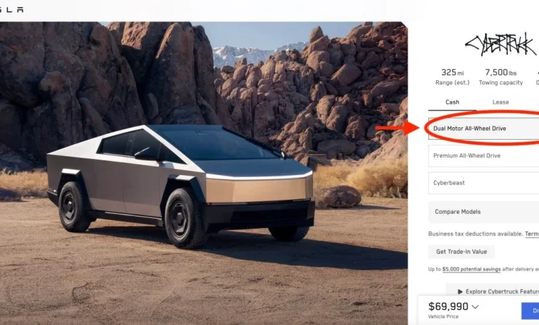Tesla increases Cybertruck AWD price to $70,000 after creating artificial urgency